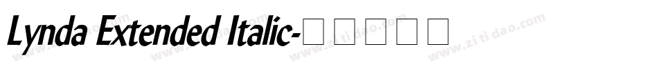 Lynda Extended Italic字体转换